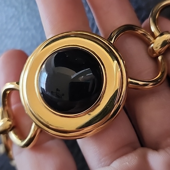 Monet Jewelry - VTG Monet Gold and Black Women's Bracelet